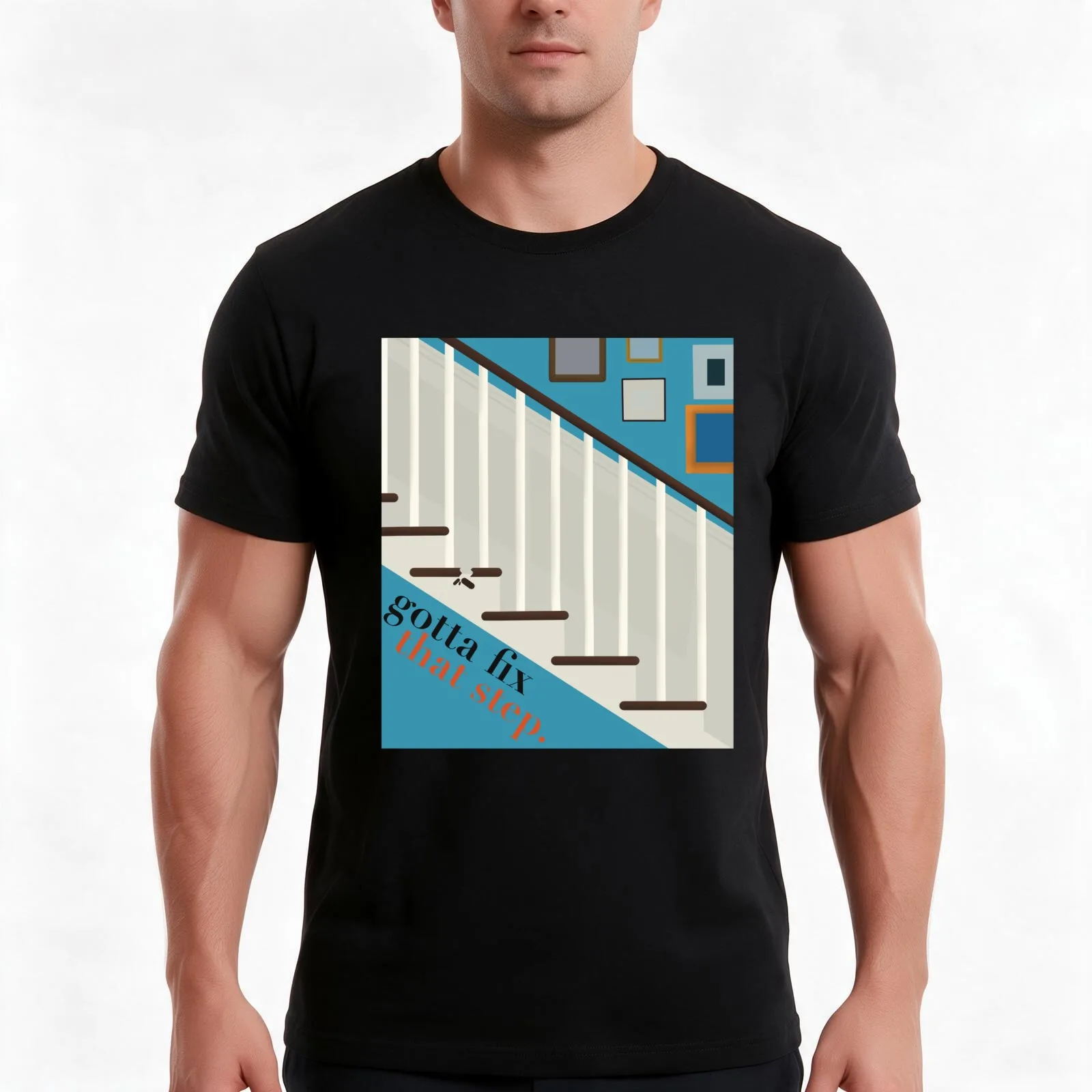 Modern Family Gotta Fix That Step Phil Dunphy Meme Fan Art Frame T-Shirt Summer Casual Cotton Tee Oversized Streetwear Tops