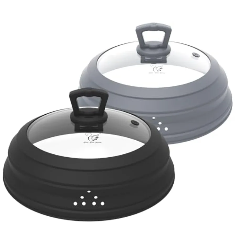 

Крышка-колпак Miwave Splatter Cover с вентиляцией и складным силиконовым вкладышем для защиты от брызг, для пищевых продуктов, большая, 2 шт.