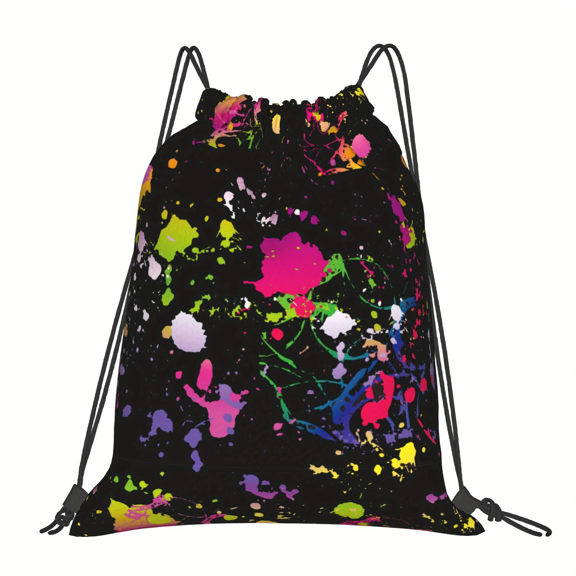 Colorful Gradient Drawstring Backpack, Lightweight & Foldable, Storage Bag for Outdoor Play, School & Daily Use