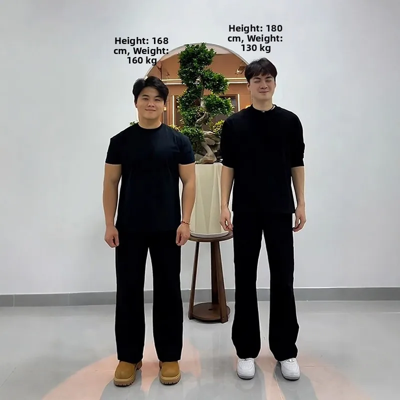 

Lightweight Summer Men's Pants High Waist Straight Leg Tee Needle Stitch Drapey Qui Dry Casual Trousers Faionable Polye...