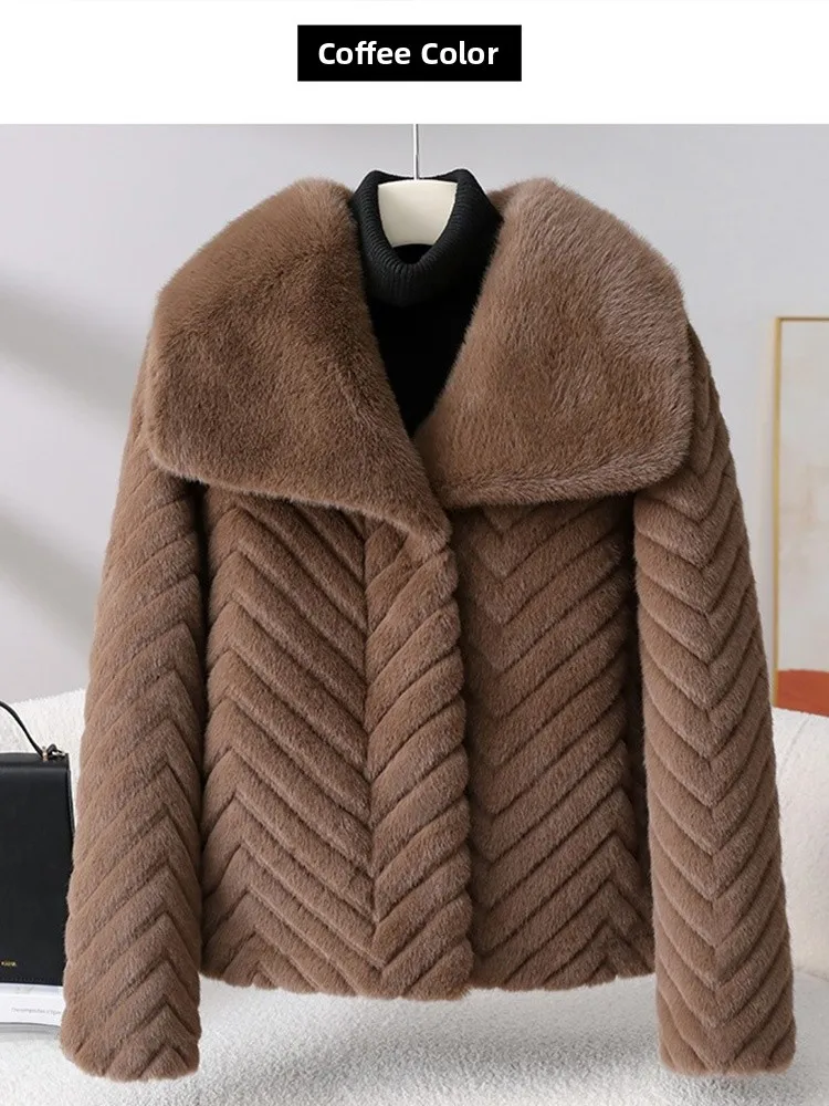 Thiened ort Mantel Damen Meer Pelz Ganze Haut Einteilige Große Größe Winter Oberbekleidung Koreanische Sle Long Sve