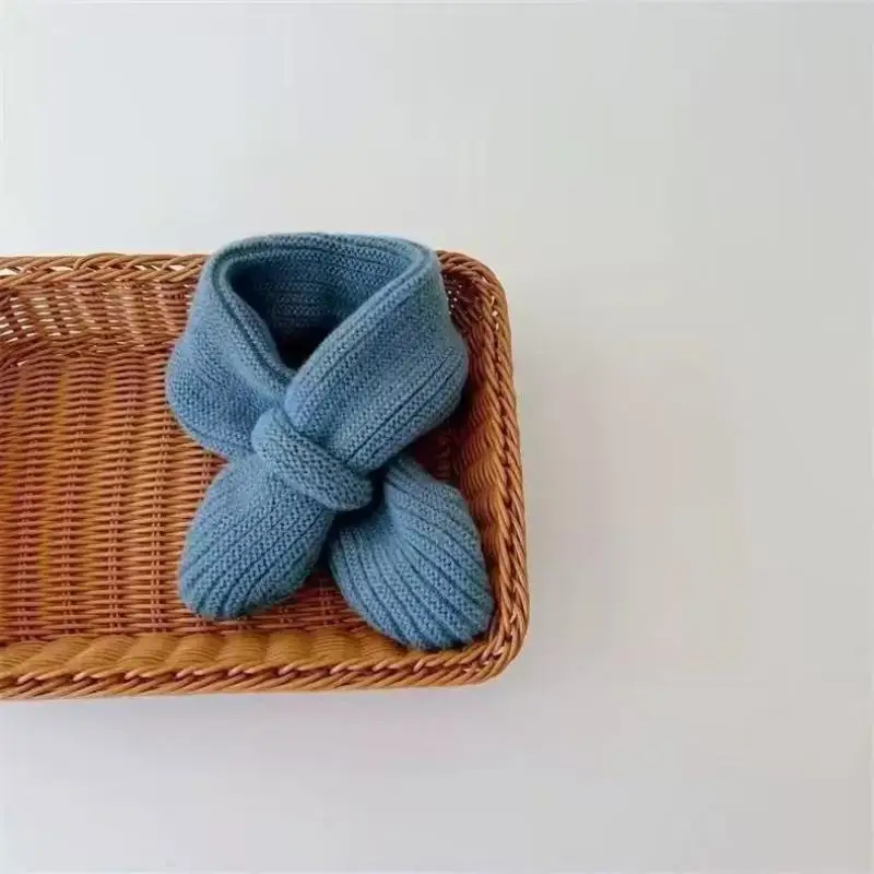 (YY) 1 قطعة وشاح أطفال محبوك ناعم شتاء دافئ الرضع طفل الرقبة الدافئة موضة الأطفال فتاة الصبي الأوشحة الطفل الصلبة منديل