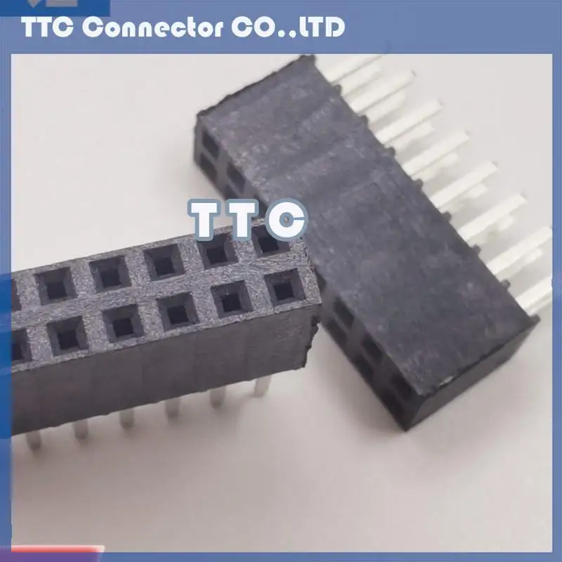 5 pçs/lote SSW-108-02-L-D 16pin 2.54 2 fileiras banhado a ouro fêmea pino soquete novo
