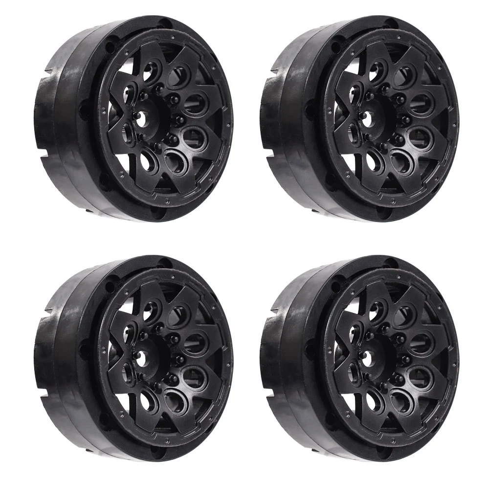 A3#(Upgraded) 1515F 4PCS Plastic Beadlock 1.9 Wheel Hub Rim for 1/10 RC Crawler SCX10 90046 AXI03007 TRX4 D90