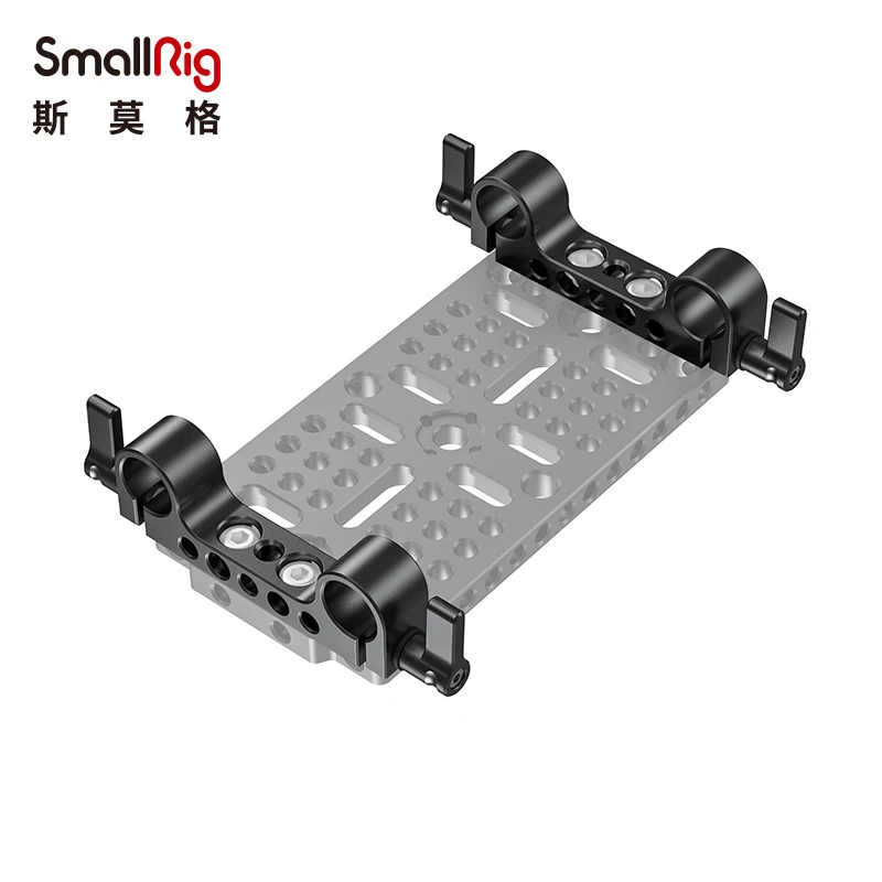 SmallRig خفيفة الوزن 15 مللي متر السكك الحديدية قضيب المشبك ث 1/4 "-20 الموضوع لسوني وغيرها 15 مللي متر DSLR كاميرا تلاعب الكتف دعم 2 قطعة هدية