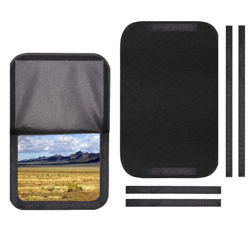 Black Sunshade for RV Motorhome Camper Caravan Window Cover Sheet Sun Blackout Fabric Curtain Entry Door Shade Decoration