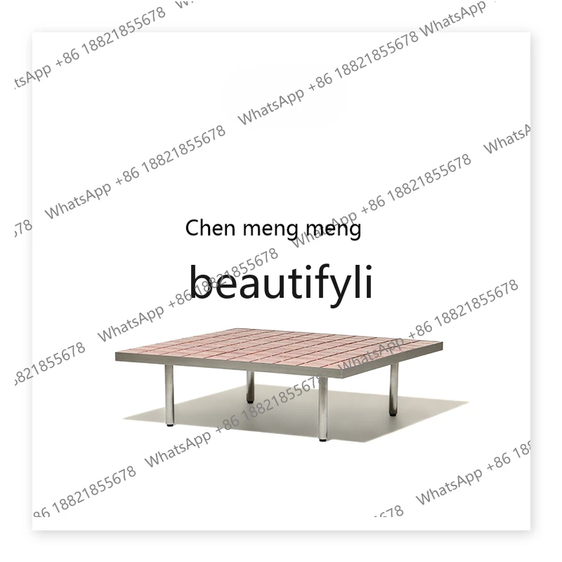 

Журнальный столик из красного пещерного камня/квадратный журнальный столик, красный мрамор в стиле ретро R