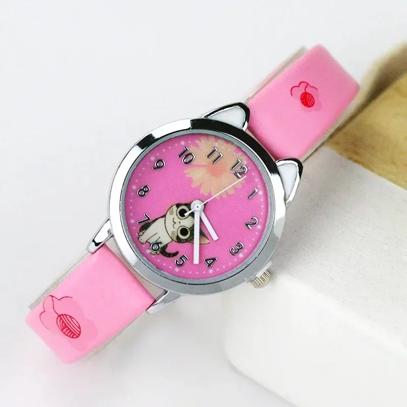 New Style Children's Silly and Cute Little Watch, Girl Boy Belt, Fashionable Women's Electronic Quartz Watch Birthday Gift