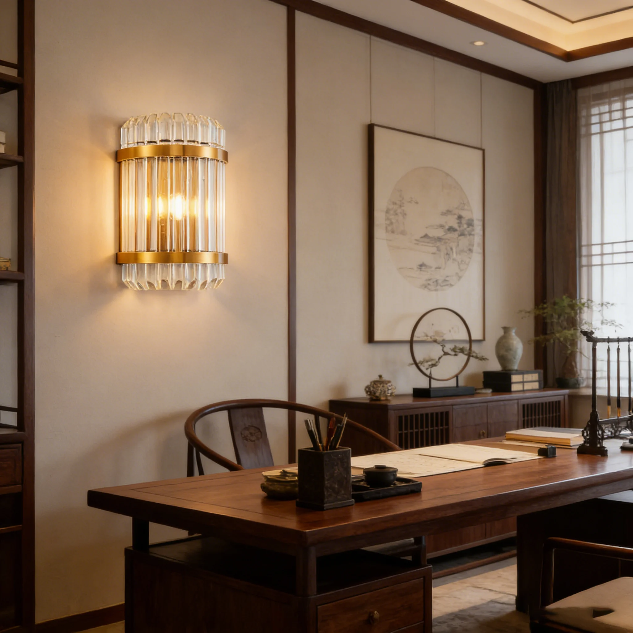 

Modern Crystal LED Wall Lamp Indoor Decorative Lighting for Bedroom Bedside Living Room Study Corridor Aisle Home Decor