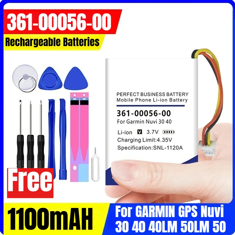 

361-00056-00 New Battery for Garmin Atemos Monterra Edge GPS Nuvi Fenix 6S 30 40 650 680 680t 650t DC50 100 800 810 Pro Sapphire
