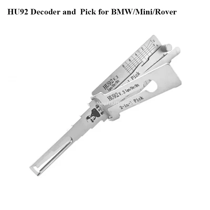 1pcs Key Decoder Lishi 2 in1 HU92 Locksmith Tools for Car Lock Auto Pick and For BMW Mini Cooper for Bmw Ganzua Lockpicking