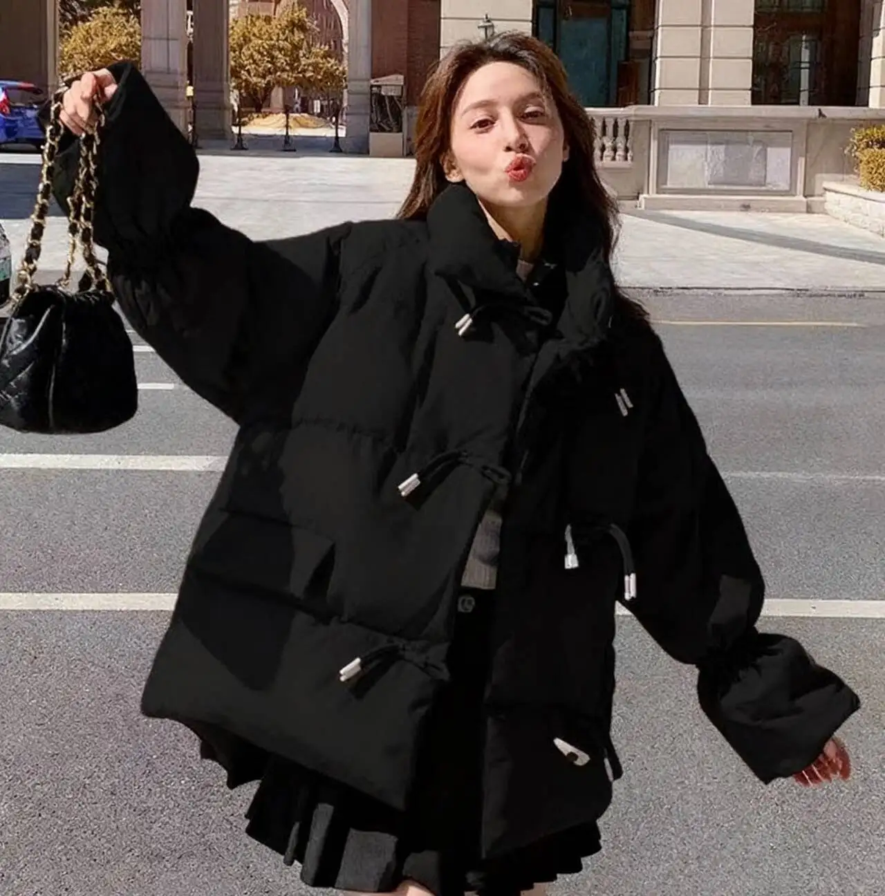 

Parkas Womens Street Fall Modal Blended Lined Slimming Extended Hem Preppy College Uniform Simple Comfortable Youthful Modern OL