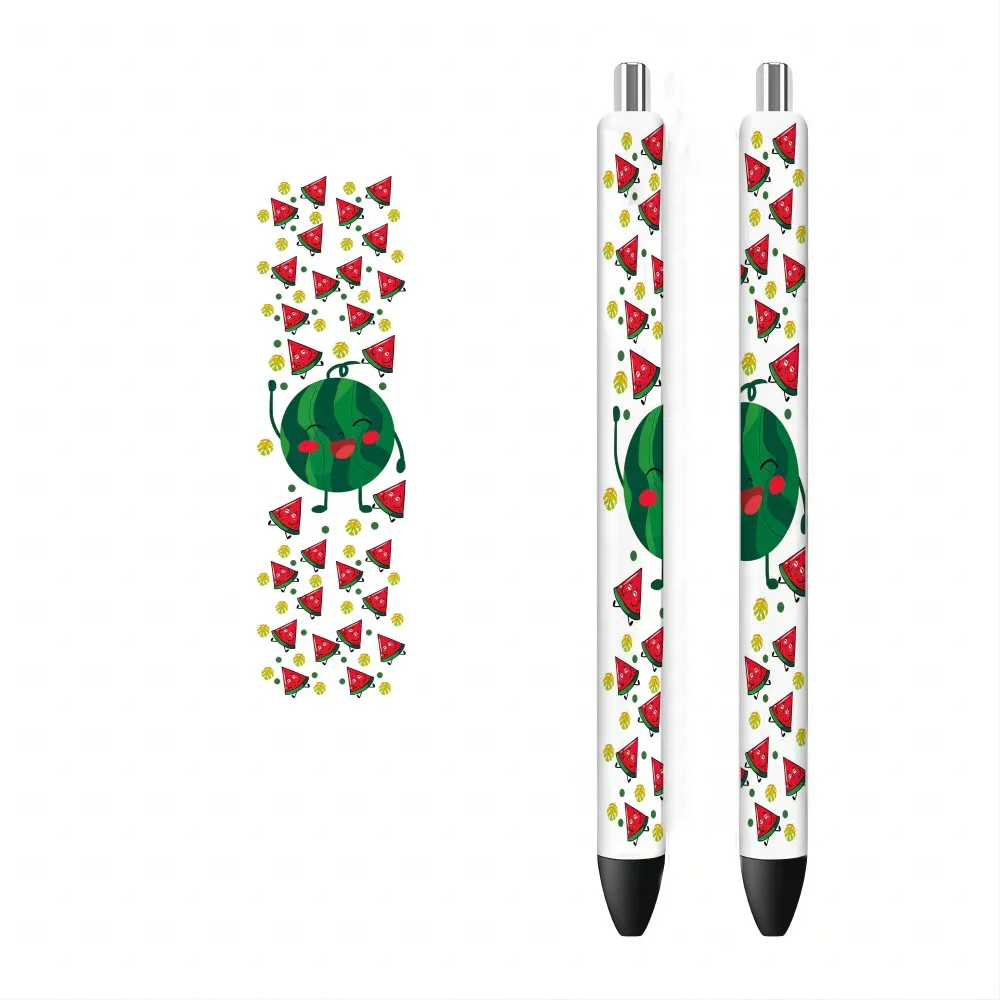 Fruit Pattern UV DTF Pen Wrap Stickers, Waterproof Transfer Stickers, DIY Pen Wraps, Decals, 10 Sheets