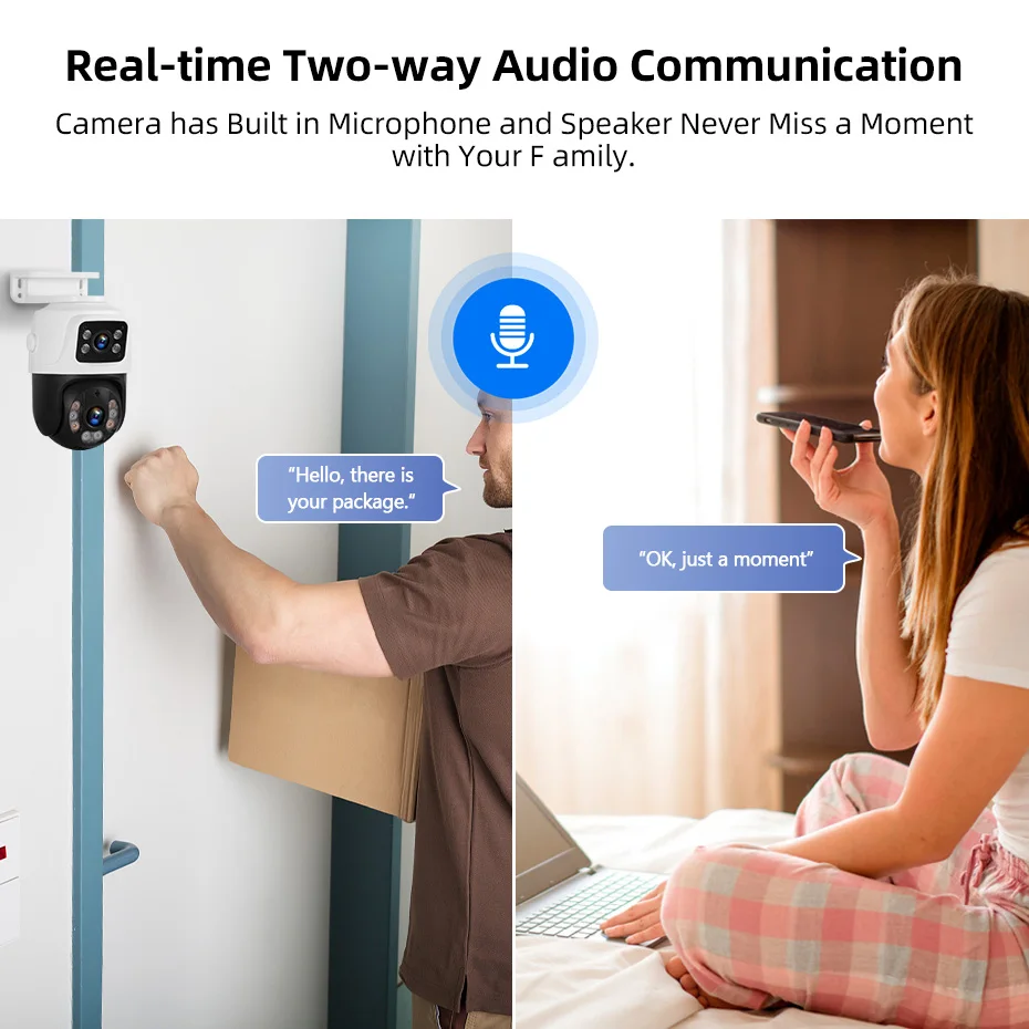 KERUI 6MP كاميرا شبكة مراقبة شاشة مزدوجة IP CCTV نظام مراقبة POE كاميرات نظام NVR PTZ كاميرات واي فاي خارجية نظام الأمن