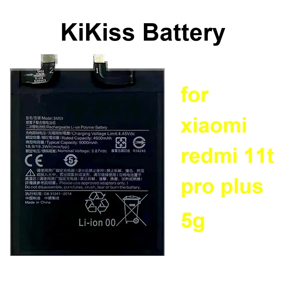 

Mobile Phone Battery High-Capacity BM59 BM58 BP4C 2500-5000Mah For Xiaomi Redmi 11T Pro Plus 5G