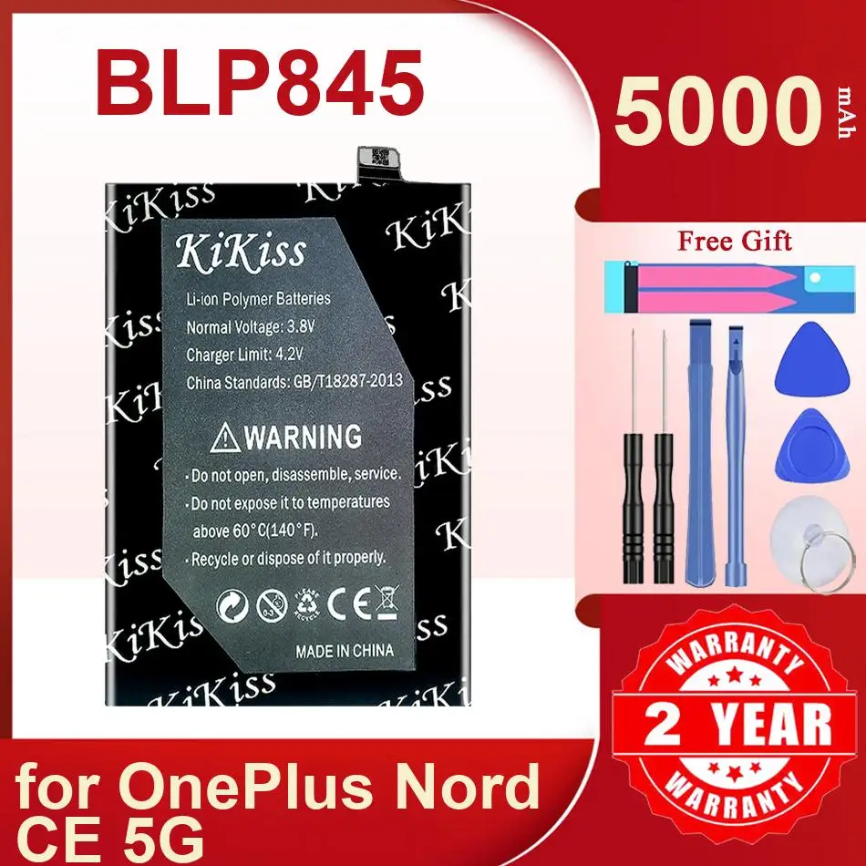 

Kikiss 5000Mah BLP845 Battery For Oneplus Nord CE 5G