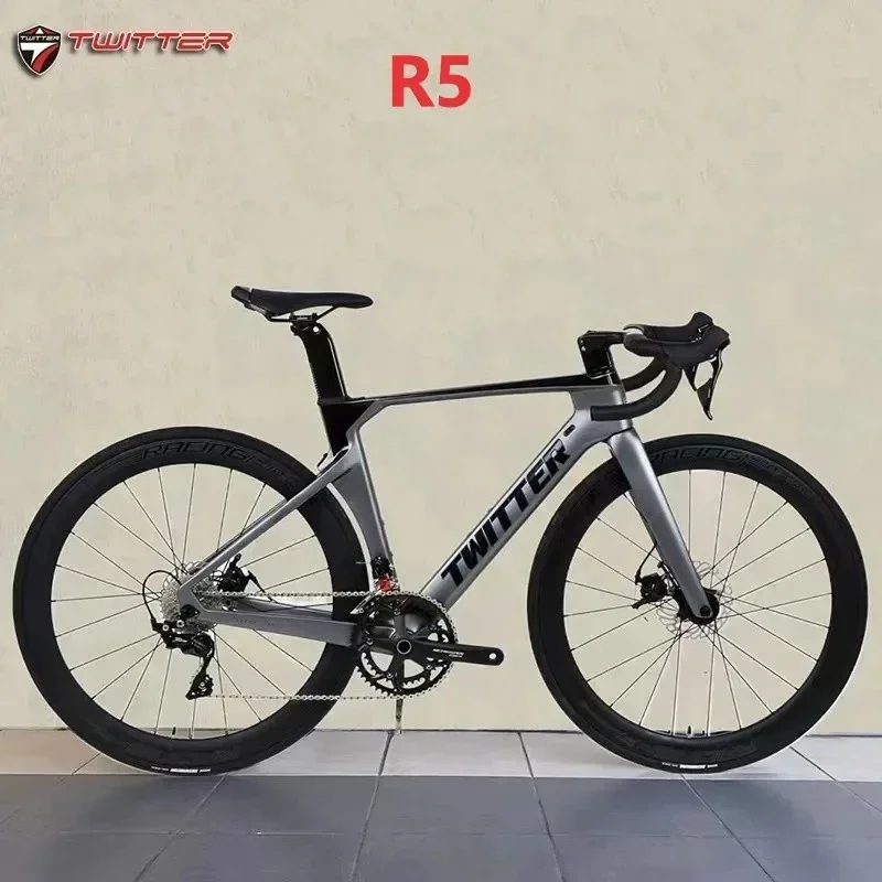 TWITTER R5pro 105 Kit R7120-2*12S Hydraulic Disc Brake Aero Racer 56cm Carbon Fiber Road Bike700*25C bycicle bicycles велосипеды