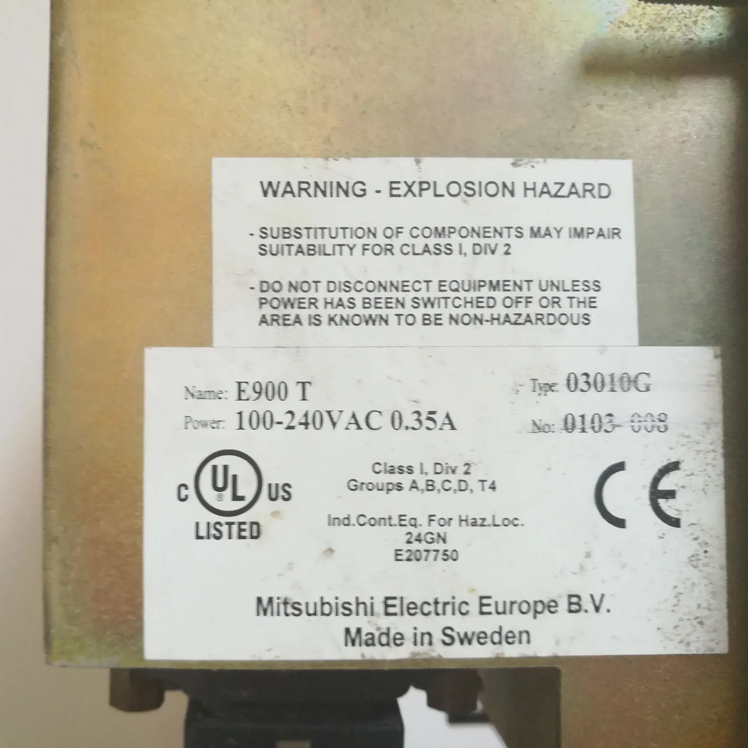 Beijer E900T Touch Panel