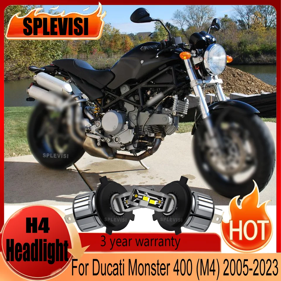 

LED 9003 Plug and Play motorcycle Headlight For Ducati Monster 400 (M4) 2005 2006 2007 2008 2009 2010 2011 2012 2013 2014-2023