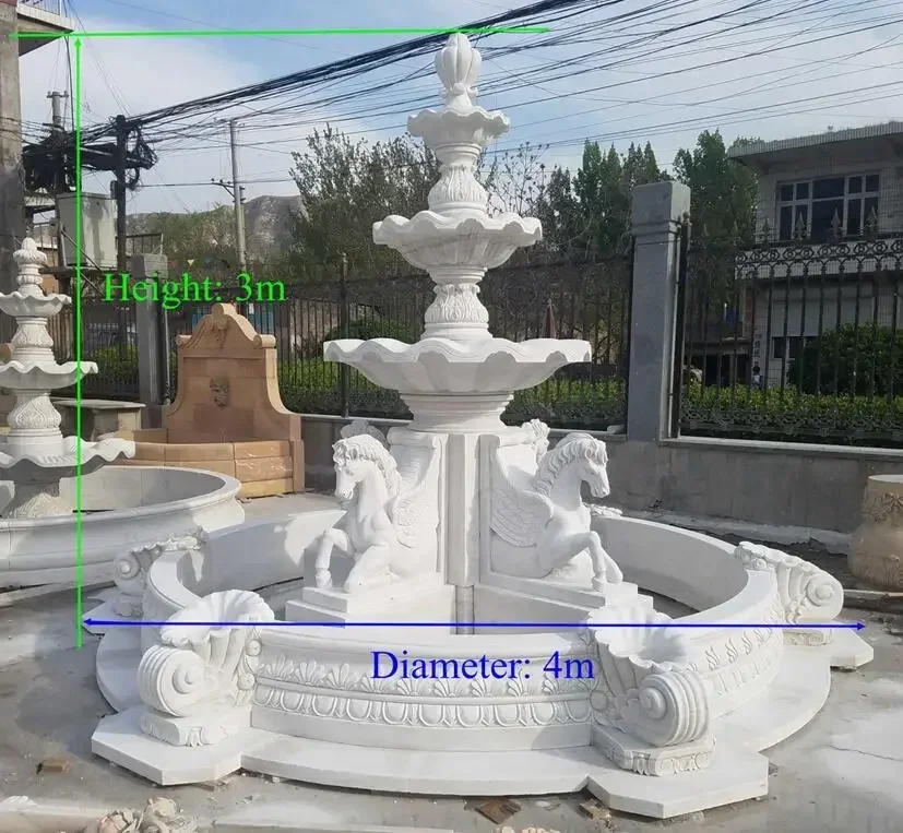 Maßgeschneiderter berühmter Marmorstatuenbrunnen