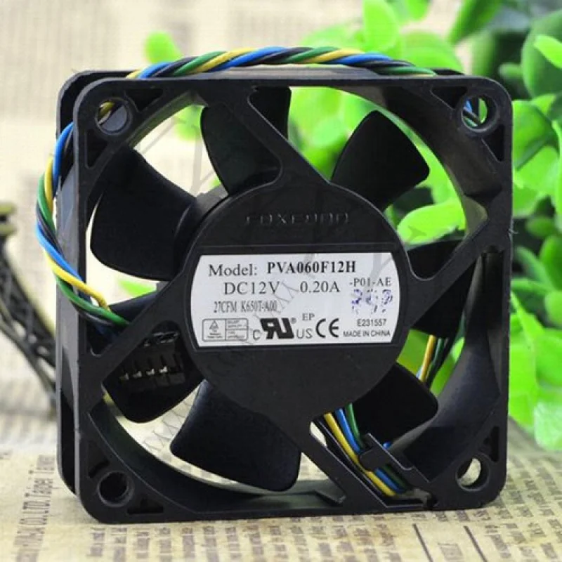 

q+1PCS New for FOXCONN PVA060F12H DC12V 0.20A 4-wire PWM speed control fan # QW.