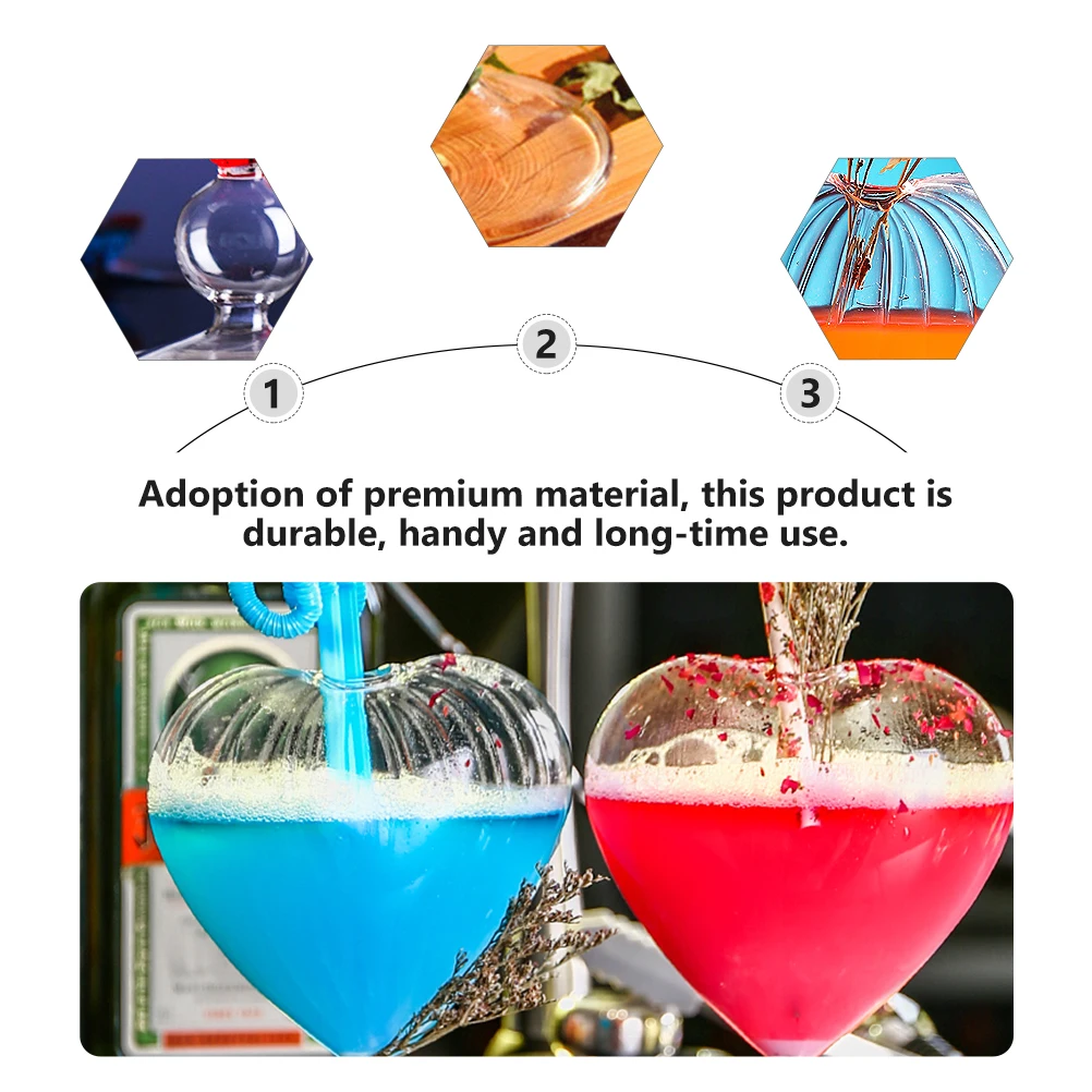 

1Pcs Creative Love Heart Wine Cup Sturdy Transparent Glass Goblet for Home Party Use Valentine's Day Thanksgiving Cocktail Cup