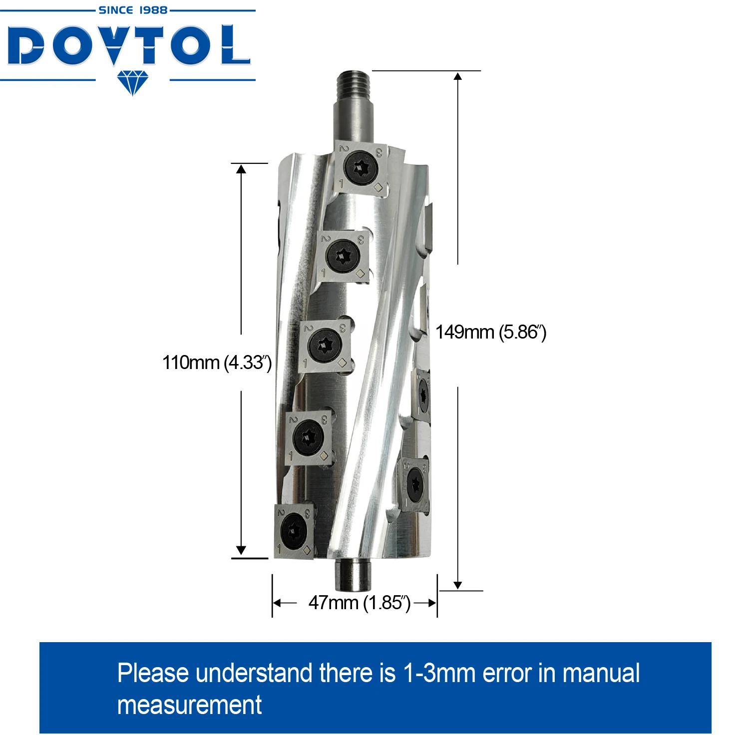 Woodworking tool helical spiral cutter head Spiral blade shaft for makita 1911B Wood Planer Thicknesser Machine Planer Blade