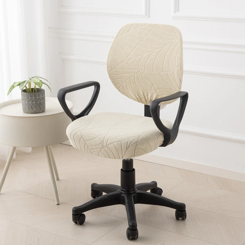 2Pcs/Set High Elastic Plaid Velvet Office Chair Covers Thicken Computer Spandex Split Seat Cover Armchair Cover Home Textile