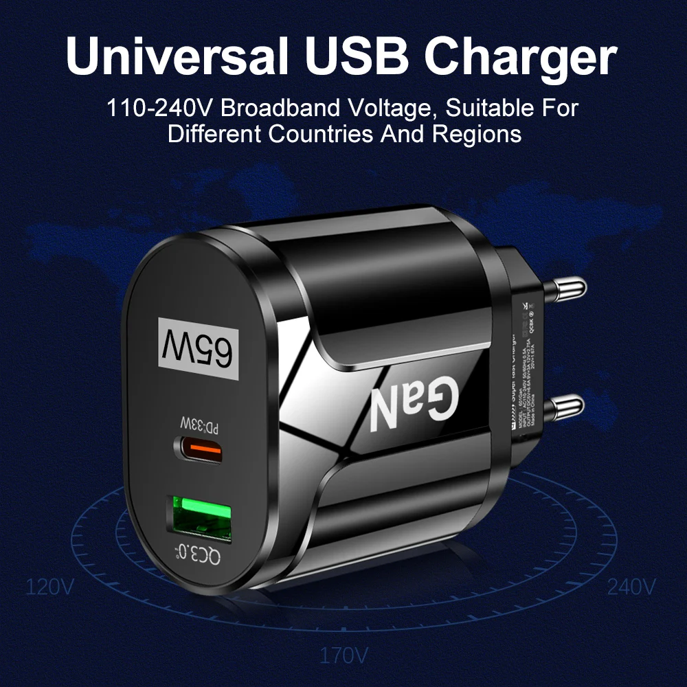 65W GaN USB C Charger Quick Ch - Badminton Korea 评论和价格