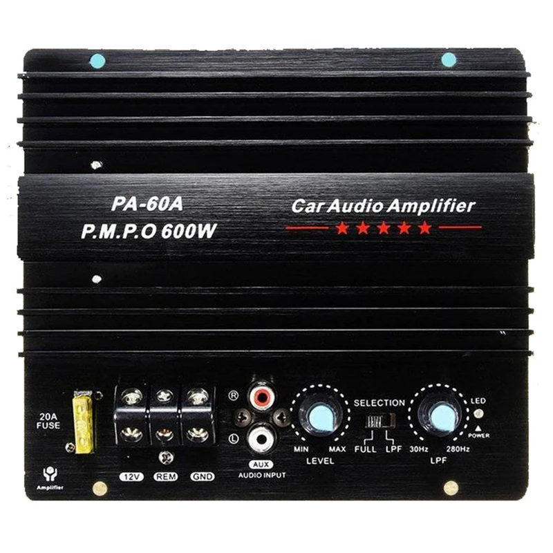 PA-60A 600W 12V Eindversterker Board Voor Thuis Auto Audio Versterker S Krachtige Bass Subwoofers Amp Voor mono Auto Modi