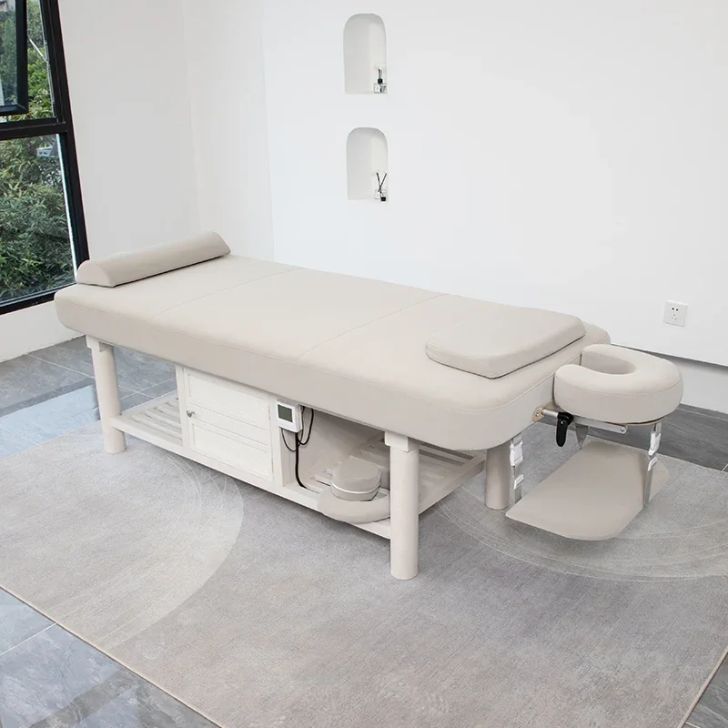 

FG17Solid wood latex Thai full body massage massage massage push back physiotherapy bed for beauty salon club