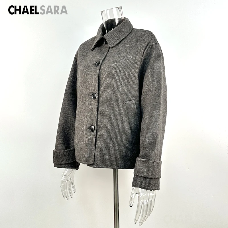 Vintage Woolen Coat for Women - Autumn Winter Jacket 2026