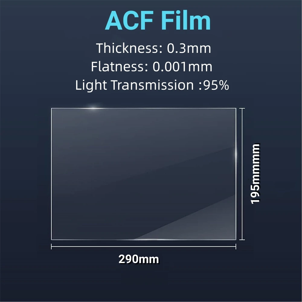 VOLFAN 2 Stück 10 Zoll ACF-Folie 290*195mm für Saturn 4 Ultra 16K Saturn 3 Ultra 0,3mm UV-Harz 3D-Drucker Ablösefolien ACF-Blatt – Detail 8