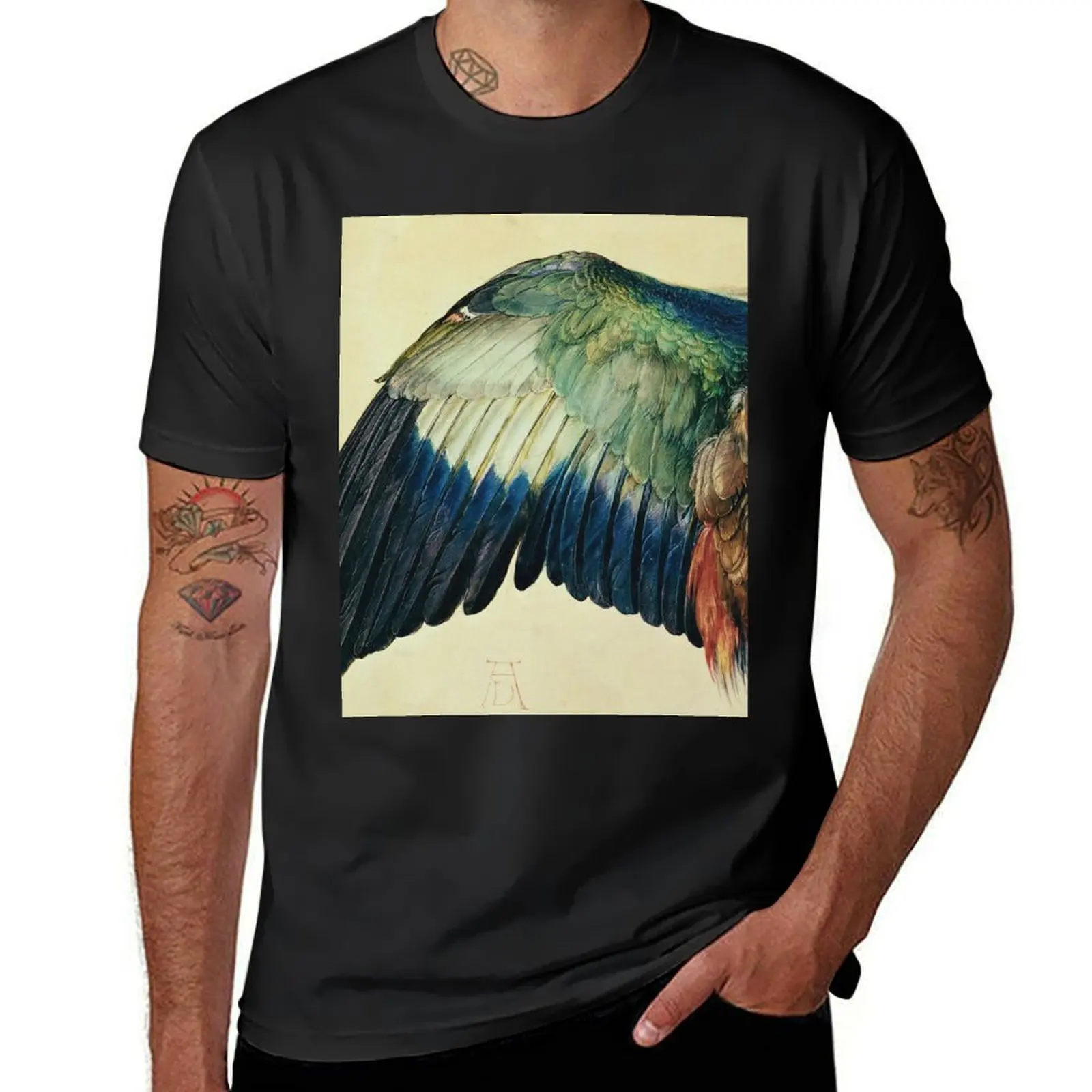 Albrecht Durer - Wing Of A Blue Roller T-Shirt anime clothes sublime tshirts for men