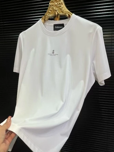 

Новая мужская футболка с круглым вырезом и коротким рукавом, модная, универсальная, легкая, стильная, высококачественная, для весны и лета