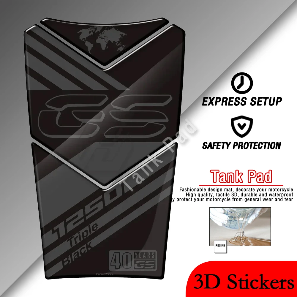 

For BMW R1250GS Adventure 40 Years GS Triple Black 2019 Motorcycle Fuel Tank Pad Protection Anti slip Stickers