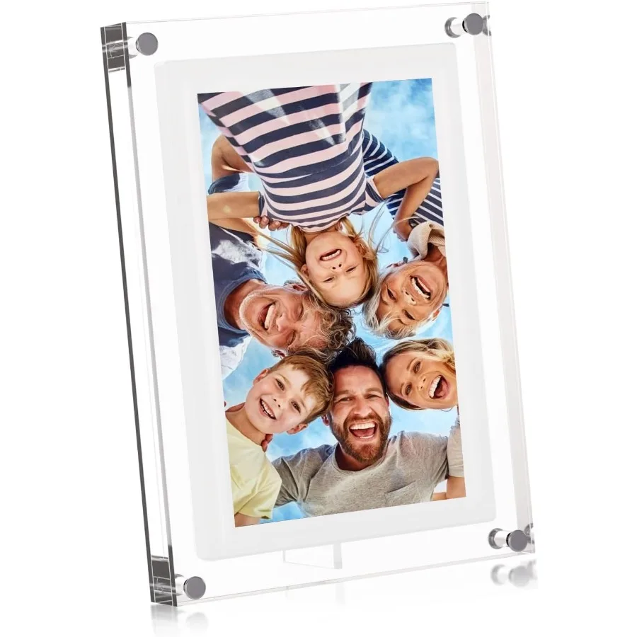 7inch Digital Picture FrameAcrylic Video Frame with Auto Rotate Playback 2GB Internal Memory and 1500mAh Battery Supports 1024
