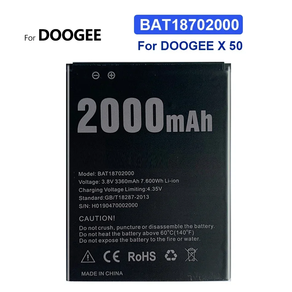 2580mAh-4000mAh BAT18702000 BAT18724000 BAT17582580 BAT17613360 BAT17603360 Battery for DOOGEE X10 X20 X20L X30 X50 X60 X70