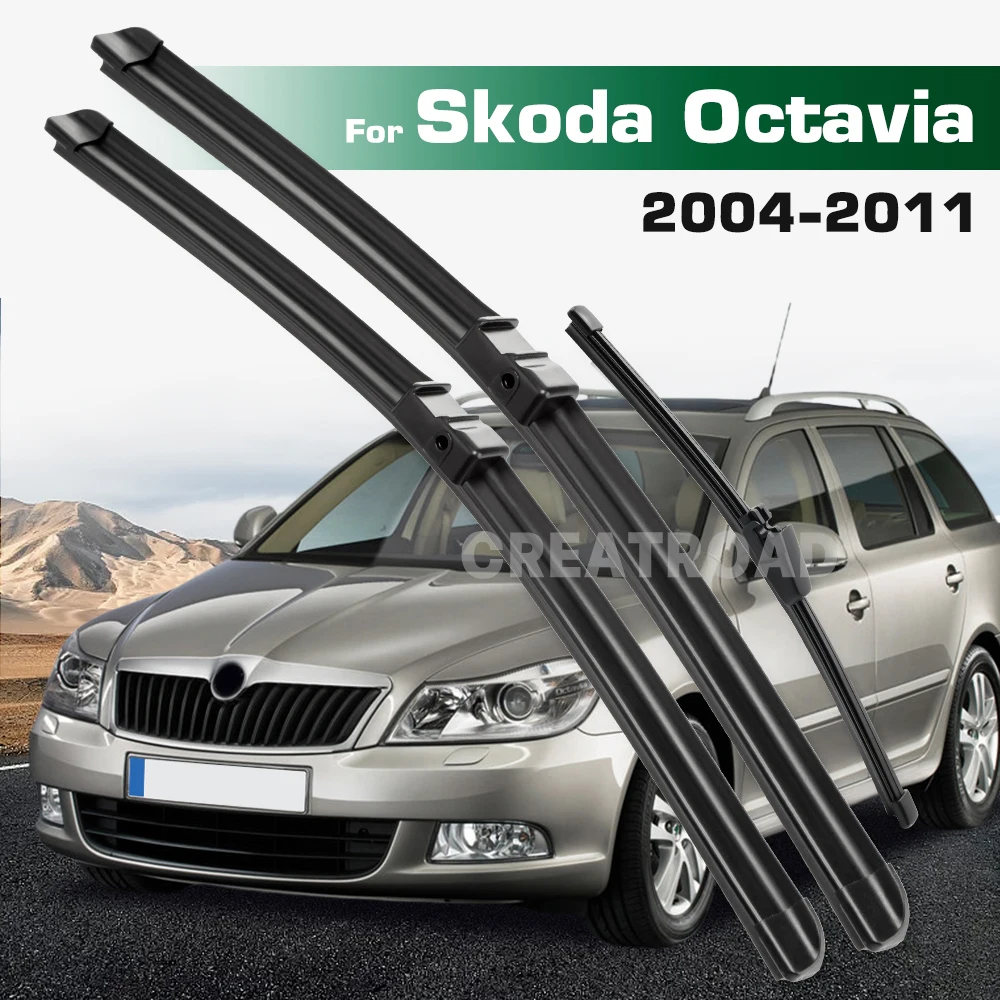 

GREATROAD Стеклоочиститель с левым и правым рулем, комплект передних и задних щеток стеклоочистителя для Skoda Octavia 2004-2011 Combi & Hatchback, лобовое стекло