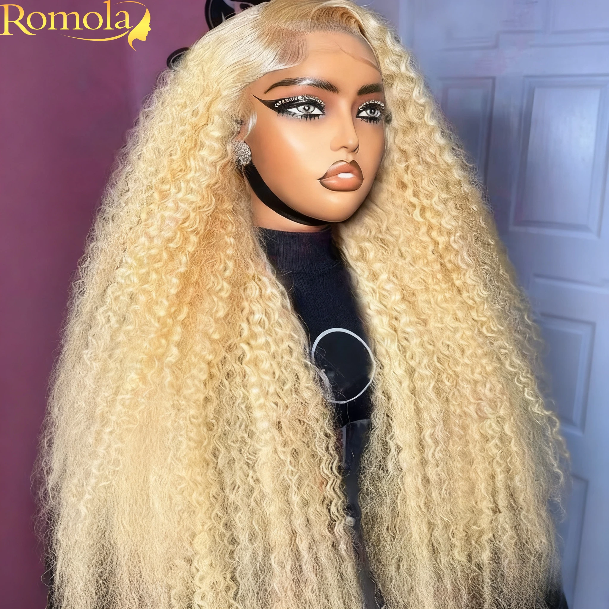 Pelucas rubias 613 con encaje frontal 13x6, peluca de cabello humano ondulado con encaje HD, peluca de cabello humano con encaje frontal 13x4, densidad 230, para mujeres.