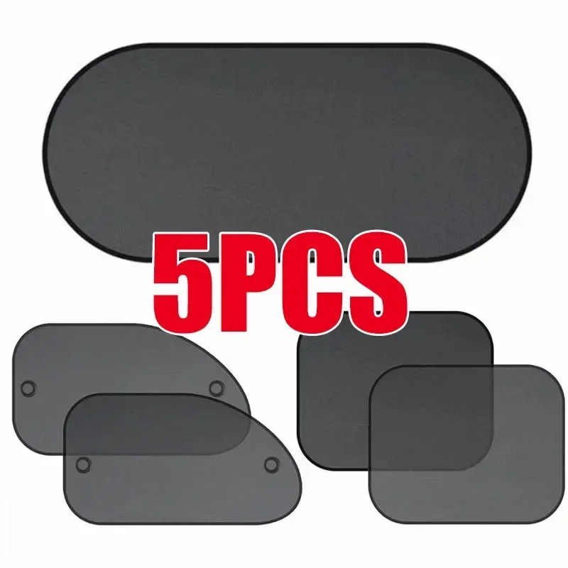1 Conjunto de Cortinas Pretas para Janela, Acessórios de Malha para Vidro Lateral, Protetores Solares para Janelas Dianteiras e Traseiras de Carros, C