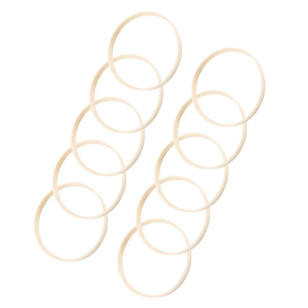 13Pcs Bamboo Dreamcatcher Rings 15Cm Round Frames DIY Accessories for Wind Chime Wreath Embroidery Craft and Home Decor