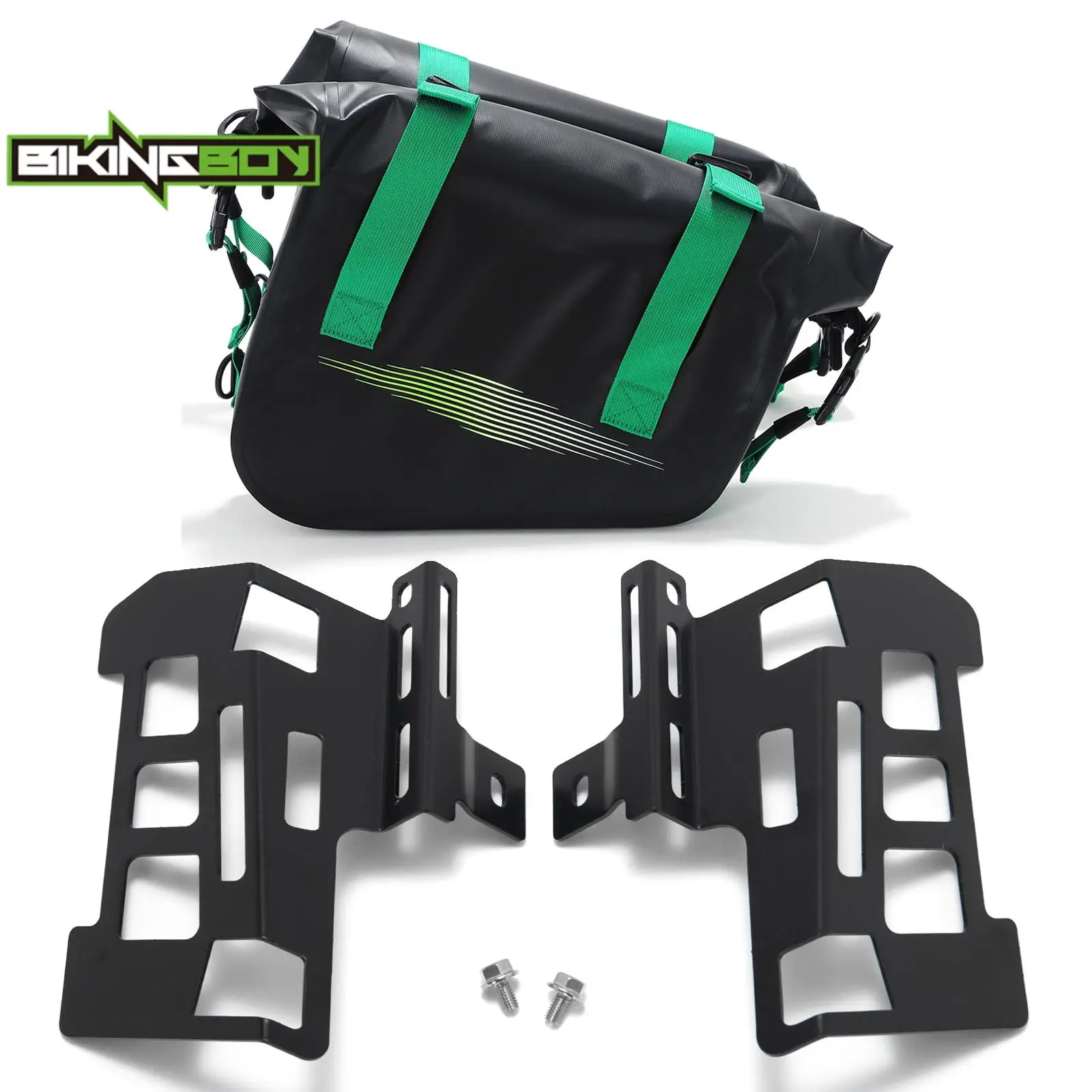 BIKINGBOY 4L + 4L Side Saddlebags Luggage Case & Bracket Set For Sur-ron Light Bee X Surron LBX For Segway X160 X260 Electric MX