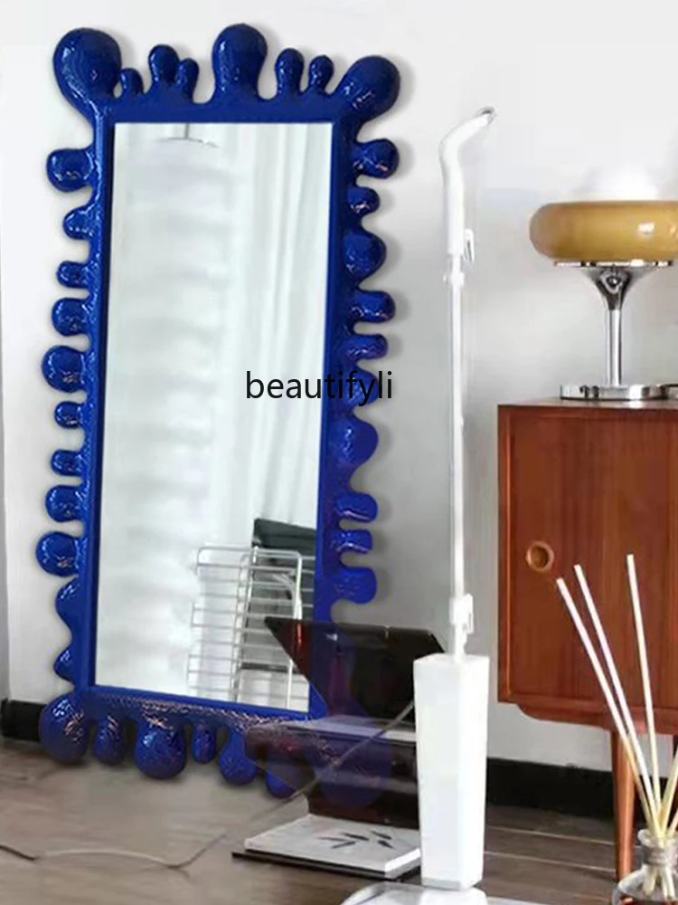 

European irregular dressing mirror Landmark light luxury three-dimensional wall-mounted special-shaped dressing mirror