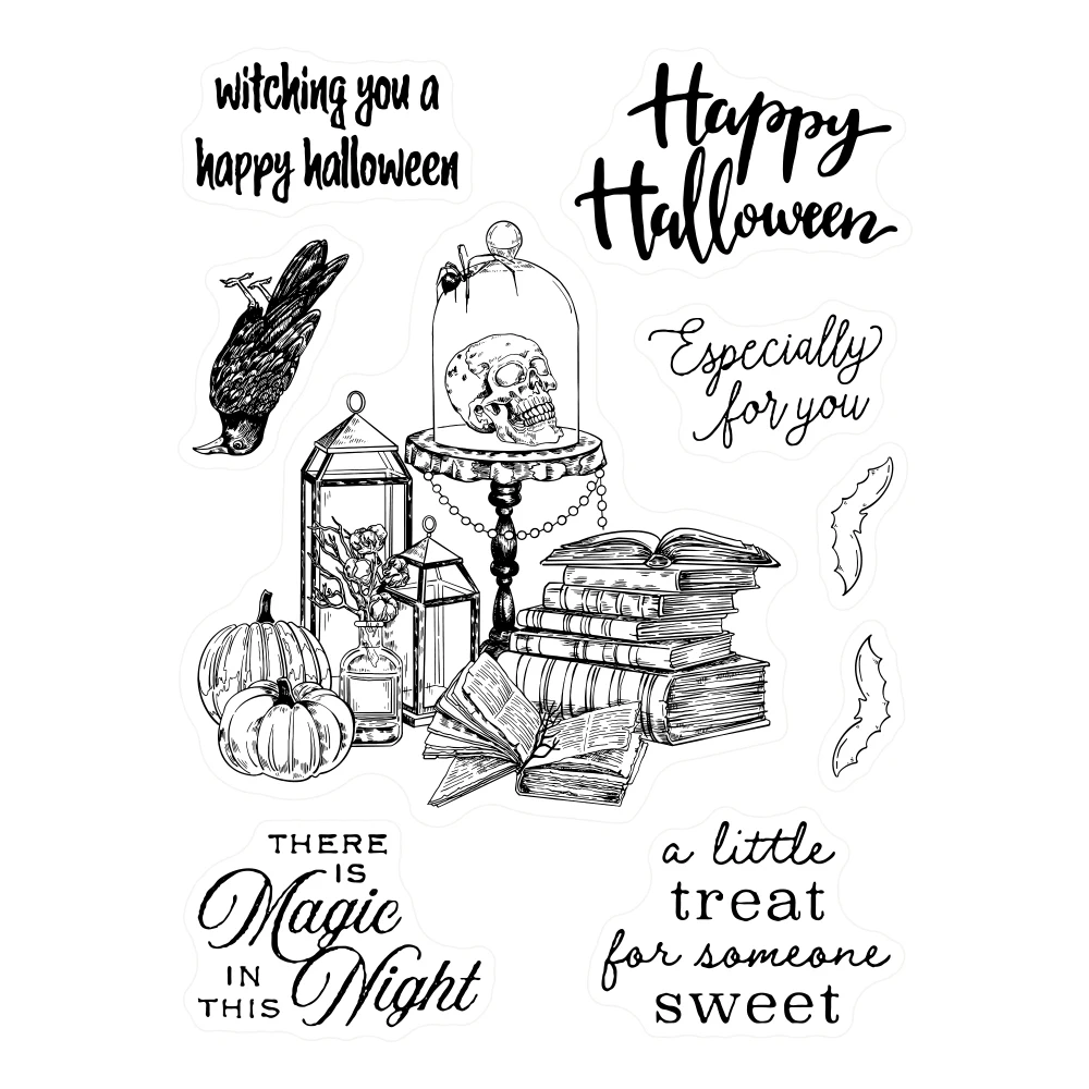 MangoCraft Halloween dynia książki wykrojniki wyczyść znaczek Scrapbooking do ręcznego dekorowania albumów umiera Cut Stampset do papierowych kartek