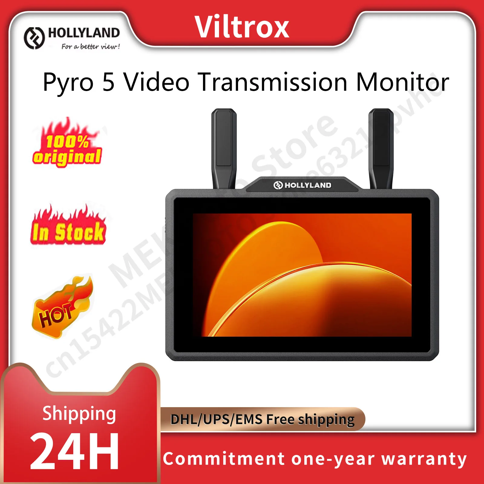 Монитор для передачи видео Hollyland Pyro 5, 5,5-дюймовый сенсорный экран 1080P, 3D LUT DSLR-камера, полевой монитор