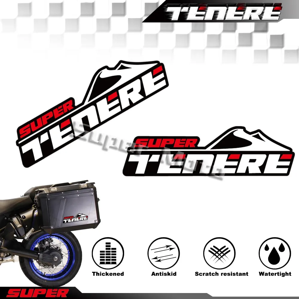 For TENERE SUPER 700 1200 XT 1200Z 600 660 250 ADVENTURE Side Box Trunk Cases Reflective Decals Motorcycle Tail box