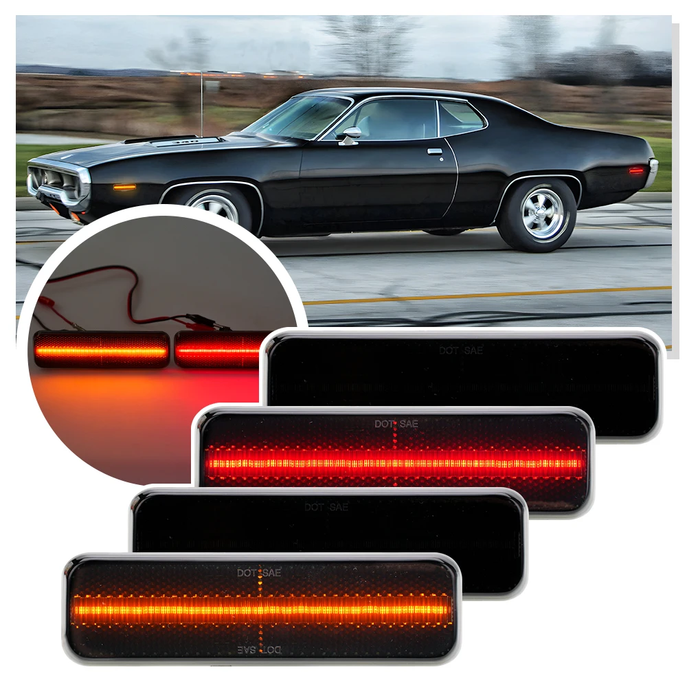 Led Side Marker Lamp for Plymouth Duster Valiant Volare Barracuda Road Runner Satellite Fury Turismo Scamp indicator turn light