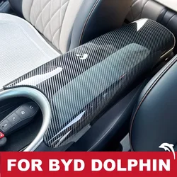 Car Central Armrest Boxs Cover For Byd Dolphin 2022 2023 Abs Auto Console Armrest Box Panel  Protective Accessories