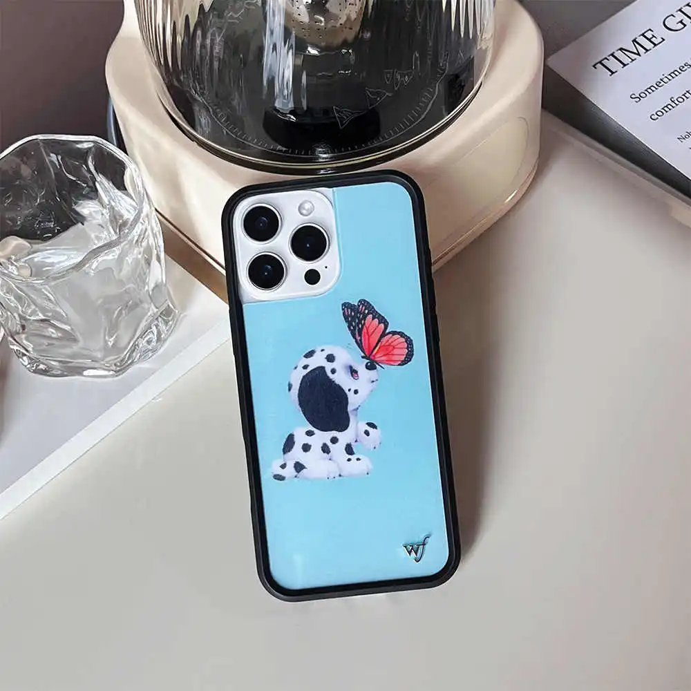 Wildflower 3D Cute dog Phone Case for iPhone 16 15 14 13 12 Pro Max Plus 16pro 15pro WF zoon girl Cartoon Cover geometry